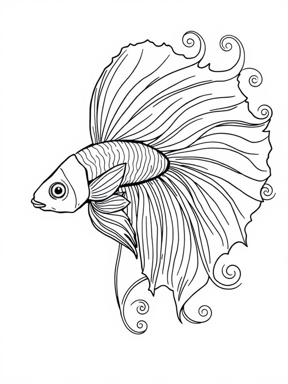 abstract betta fish design