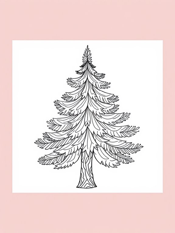 abstract spruce coloring page