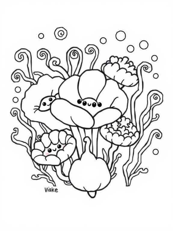 adorable anemones coloring activity