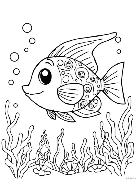 adorable angelfish art activity