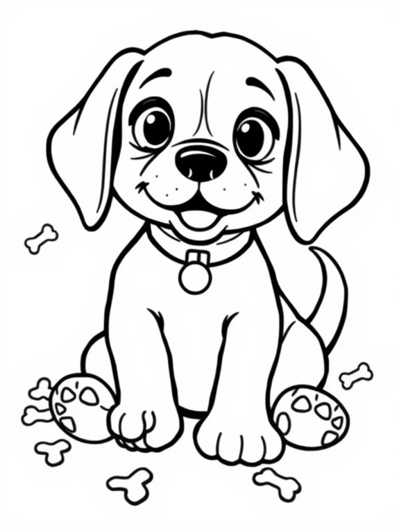 adorable beagle puppy illustration