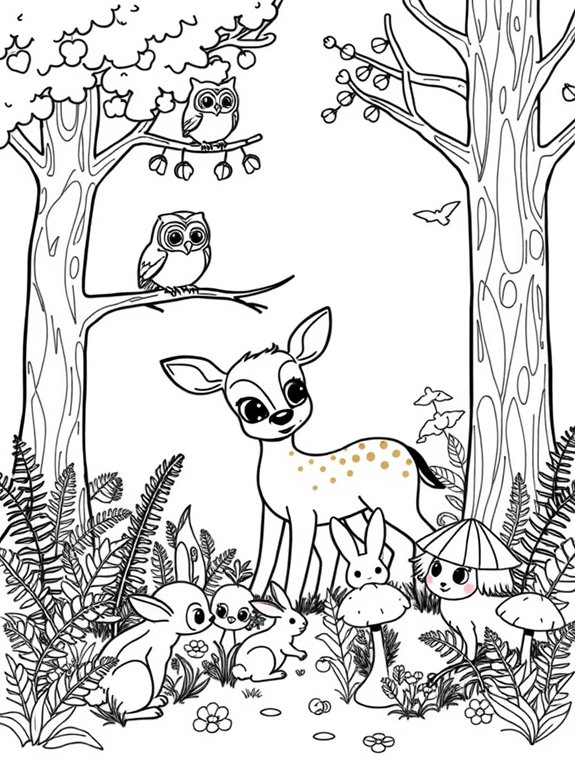 adorable forest animal family