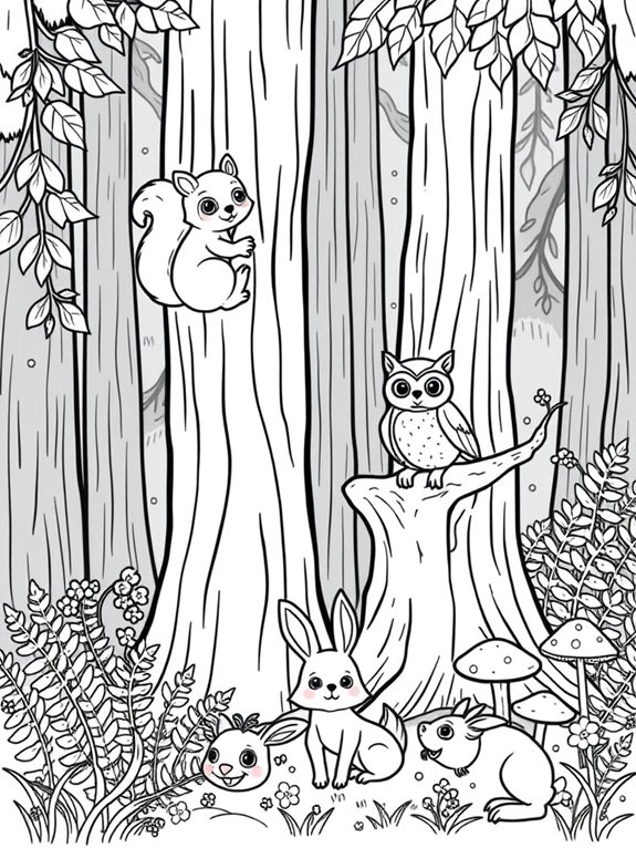 adorable forest creature illustration