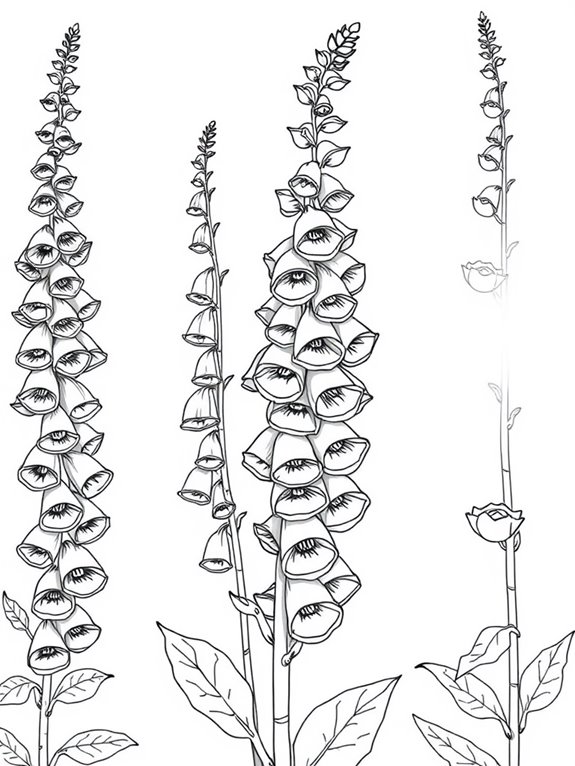 adorable foxglove coloring activity