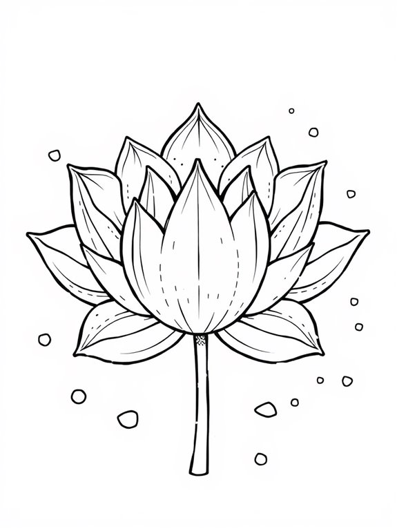 adorable lotus flower illustration