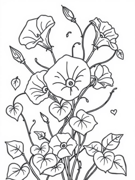 adorable morning glory illustration