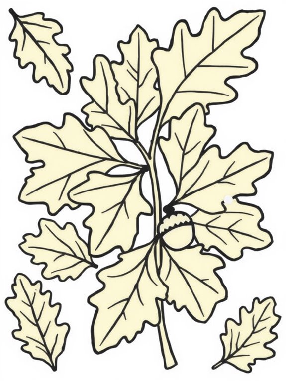 adorable oak leaves design