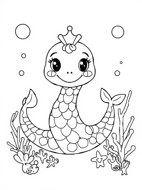 adorable serpent coloring page