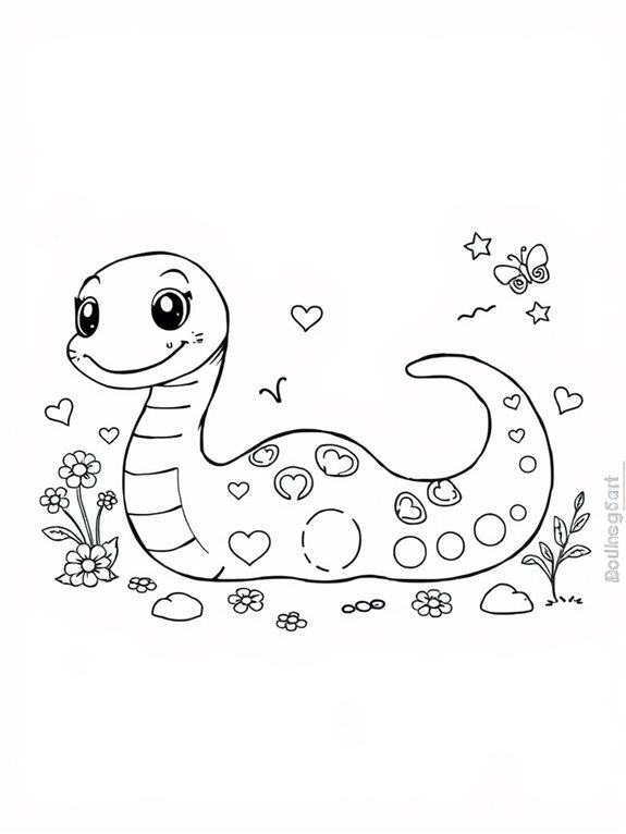 adorable snake coloring activity