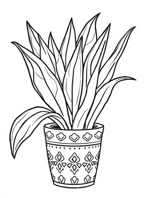 adorable snake plant illustration