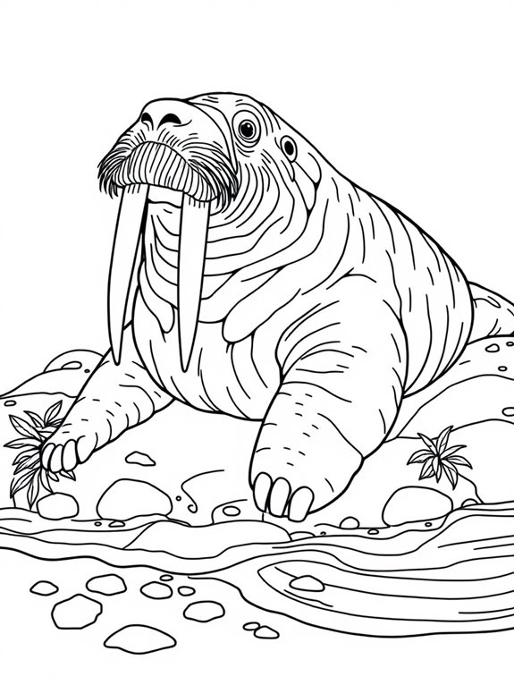 advanced walrus coloring page