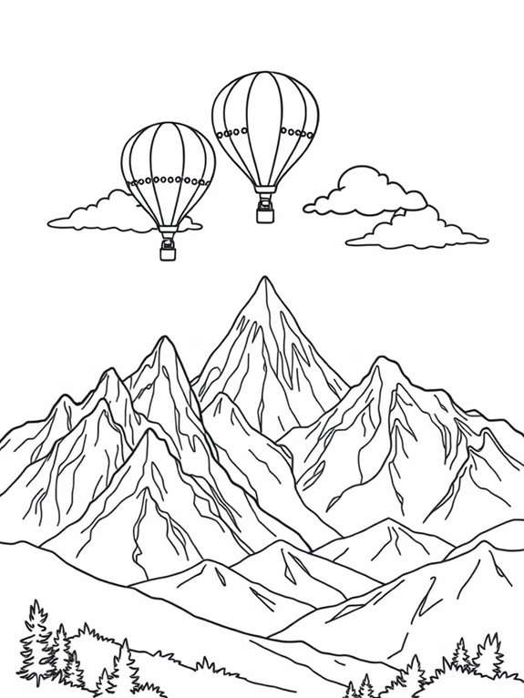 adventurous hot air balloon landscape