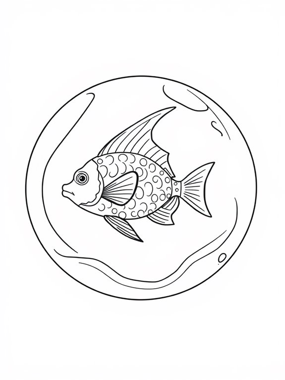 angelfish bubble coloring page