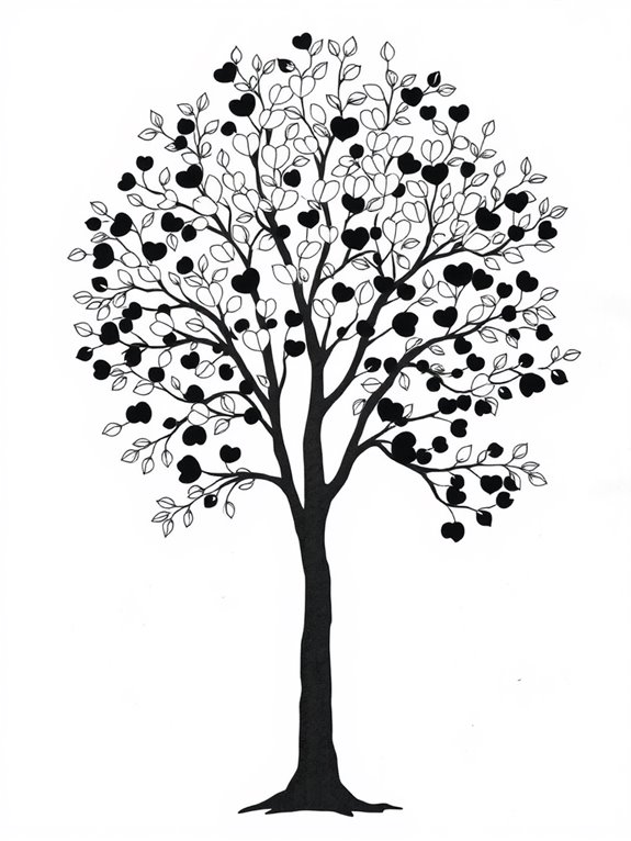 aspen silhouette coloring page