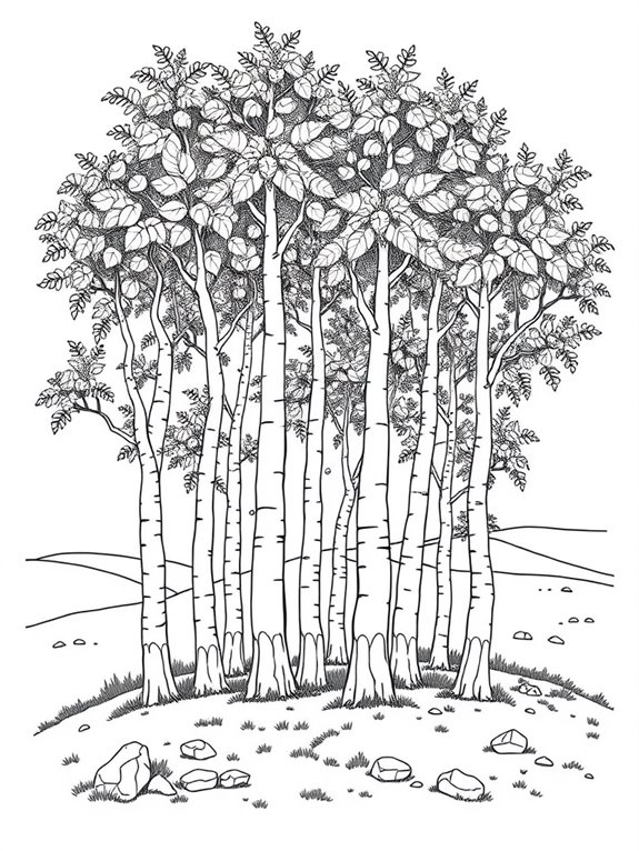 aspen tree coloring activity