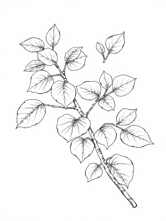 aspen tree coloring page