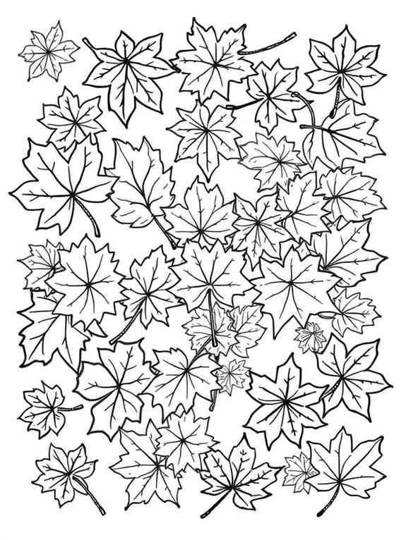 autumn leaves coloring activity