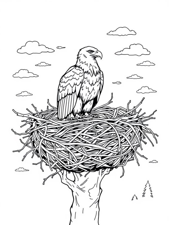 bald eagle nest illustration