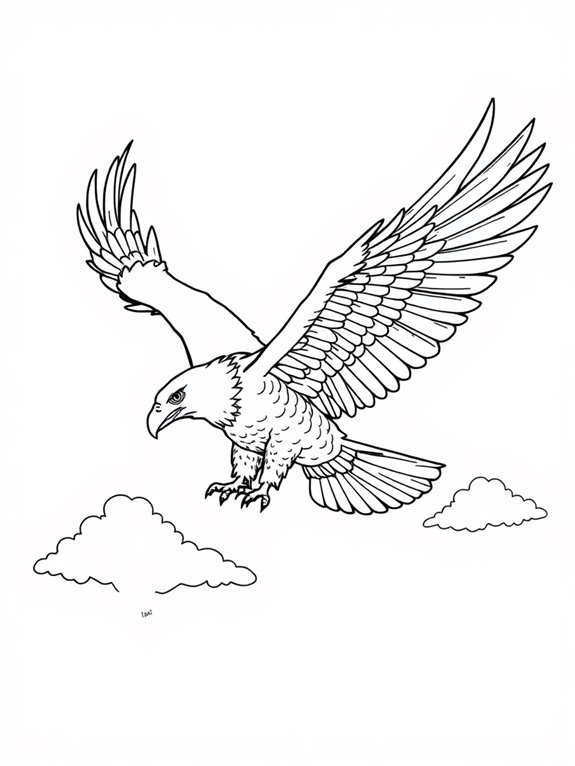 bald eagles coloring page