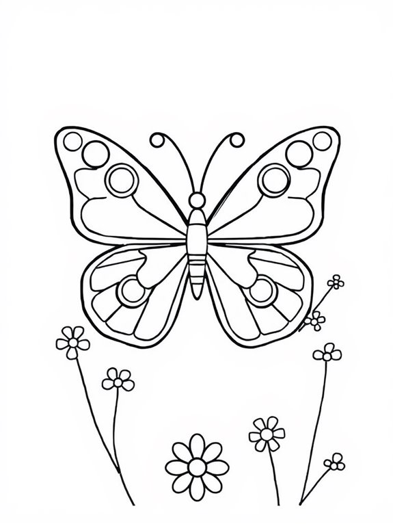 basic butterfly coloring page