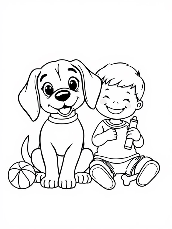 beagle and friend coloring