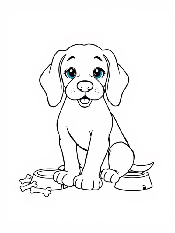 beagle coloring page design