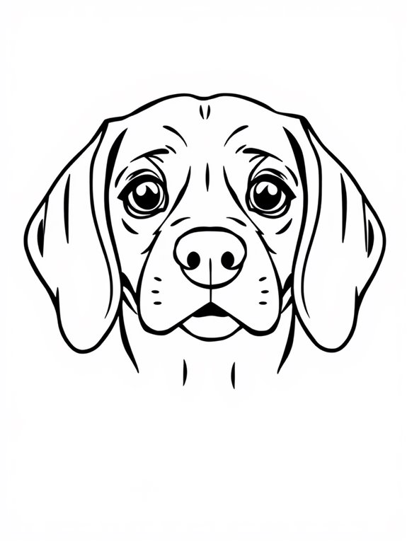 beagle face coloring page