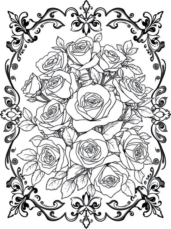 beautiful rose border design