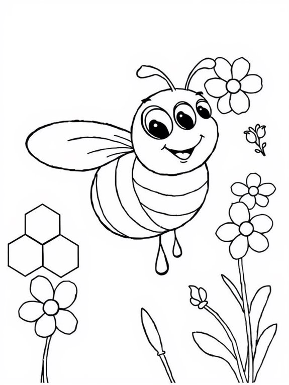 bee and honeycomb art