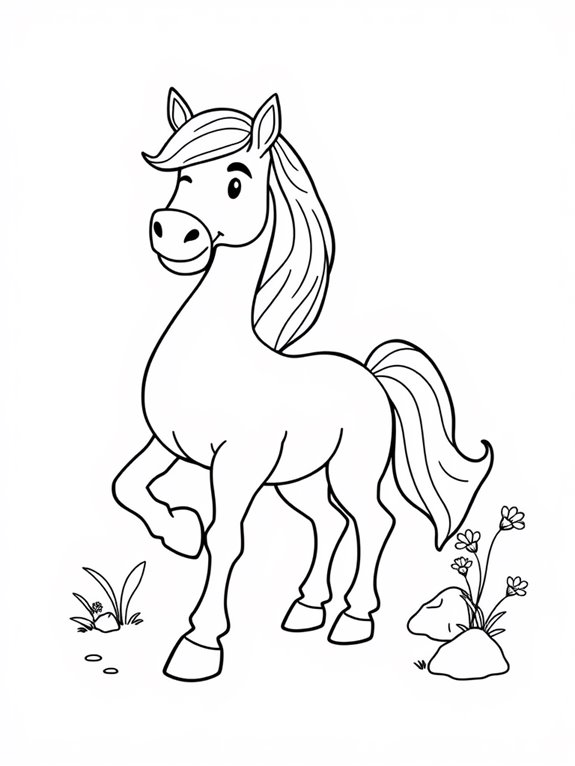 beginner friendly centaur coloring page