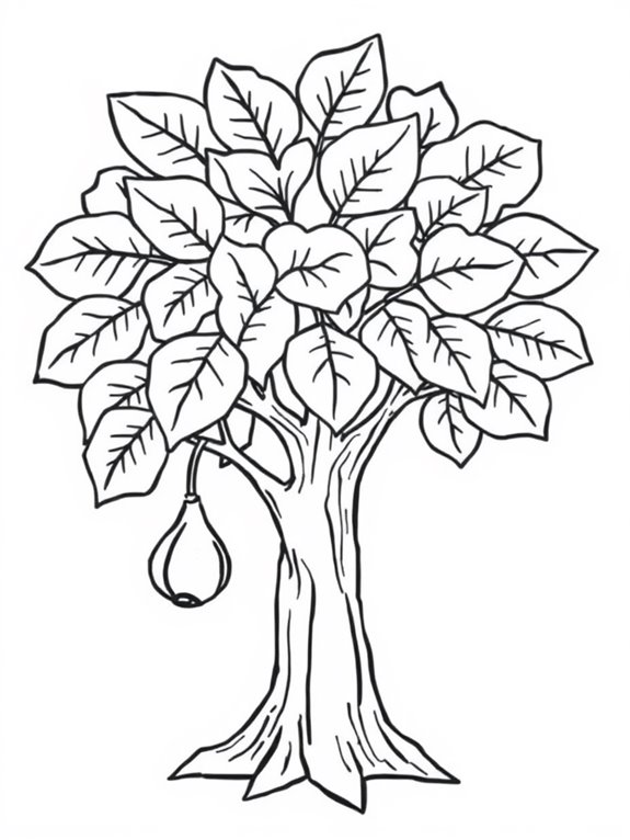 beginner friendly fig tree coloring