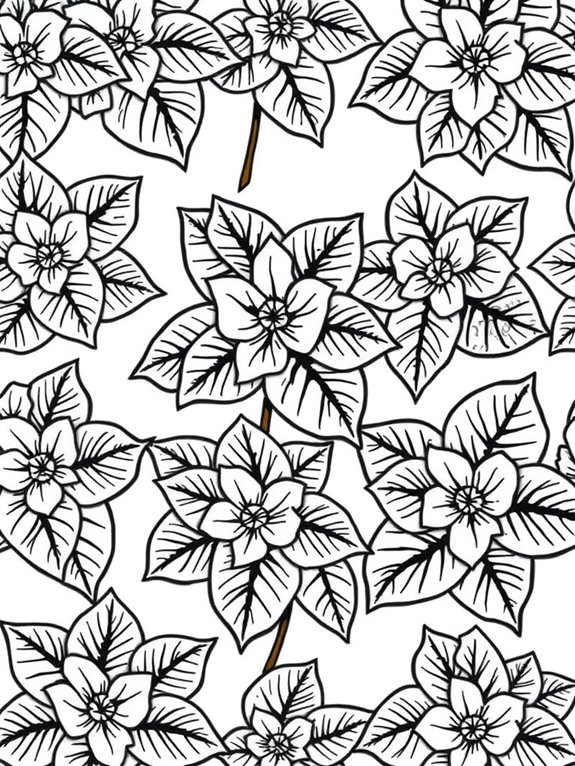 begonias coloring page design