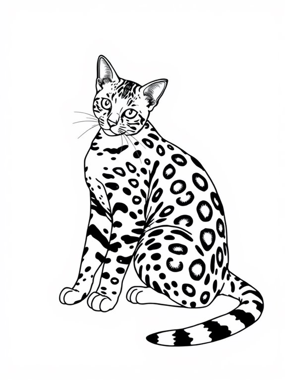 bengal cat coloring page