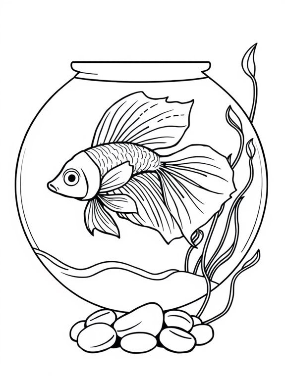 betta fish in fishbowl