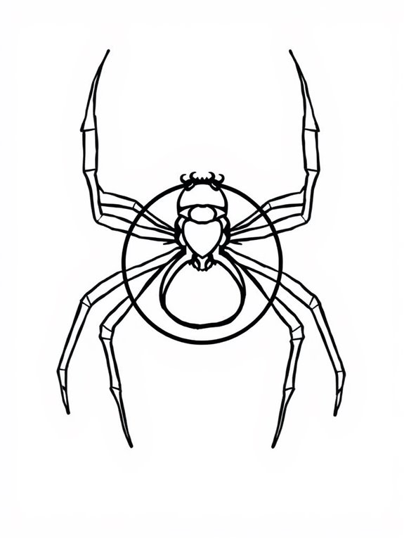 black widow spider coloring