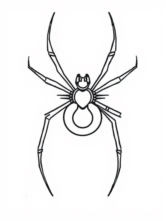 black widow spider coloring page