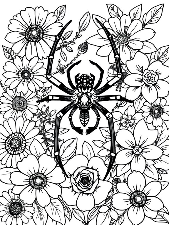 black widow spider illustration