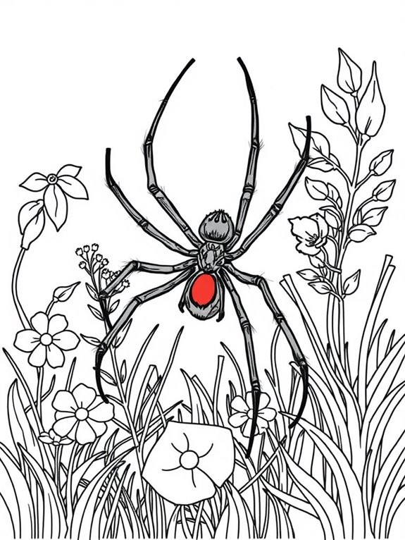 black widow spider illustration