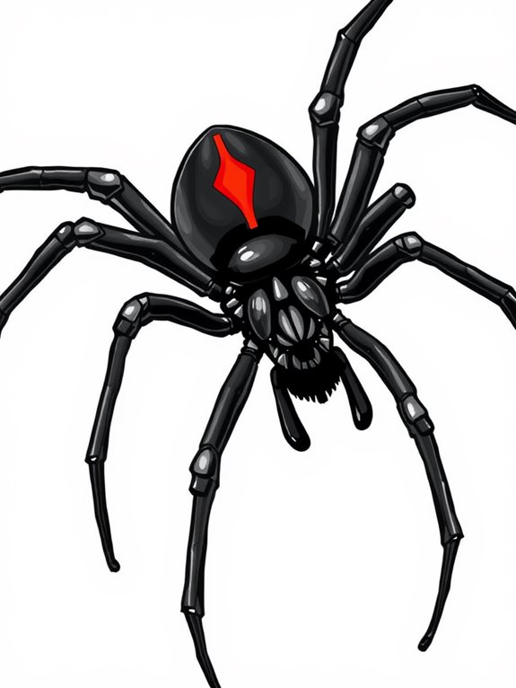 black widow spider illustration