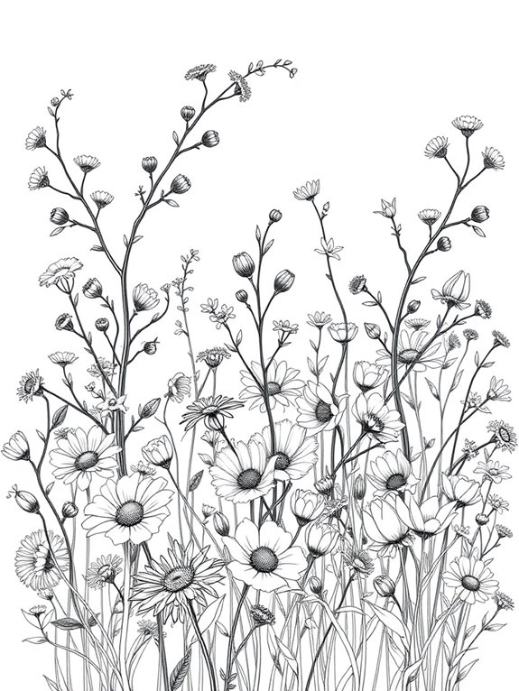 blooming branches coloring page