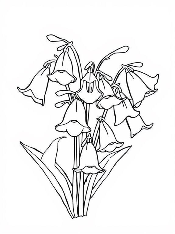 bold bluebells coloring page