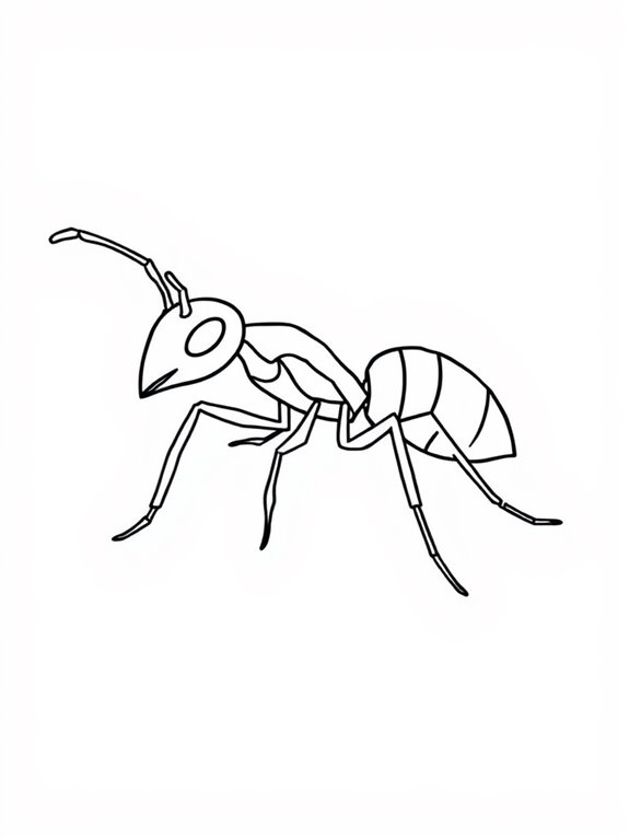 bold outlined fire ant