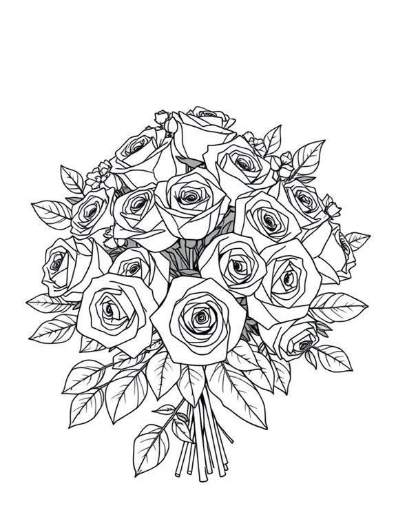 bouquet of roses illustration