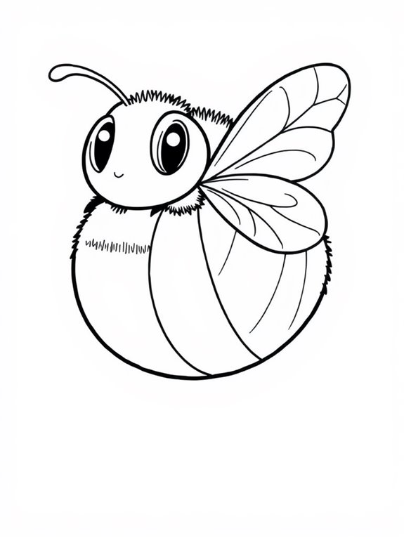 bumblebee coloring page outline