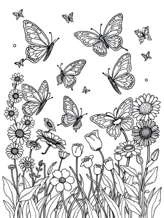 butterflies in garden dance