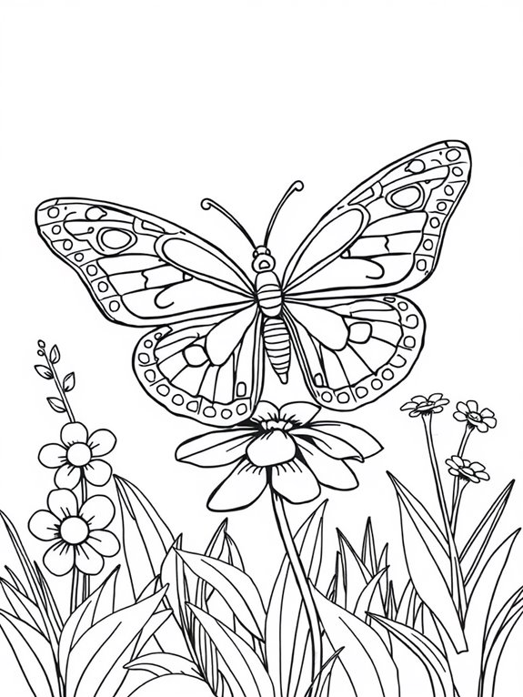 butterfly coloring page activity