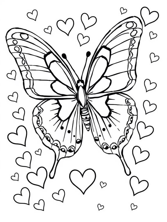 butterfly coloring page design