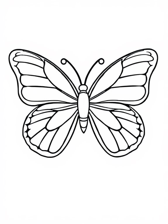 butterfly coloring page design