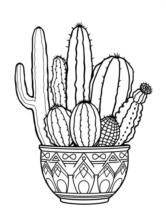 cacti in a pot