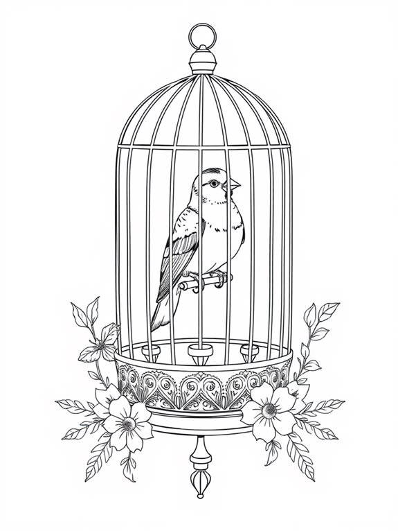 canary coloring page design